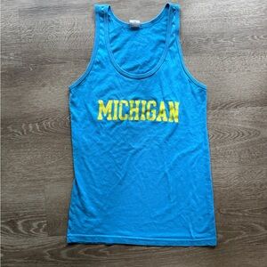 American Apparel Neon Blue Michigan Tank